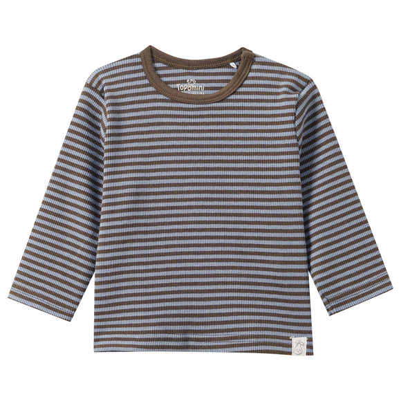 Newborn Langarmshirt mit Rippstruktur