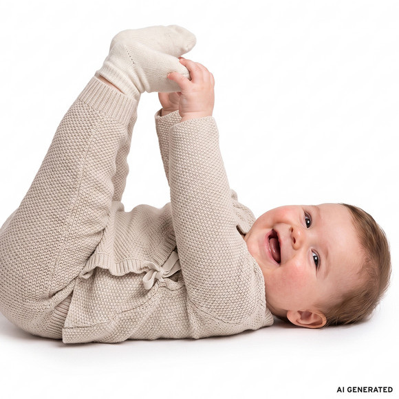 Newborn Strickhose mit Schlupfbund