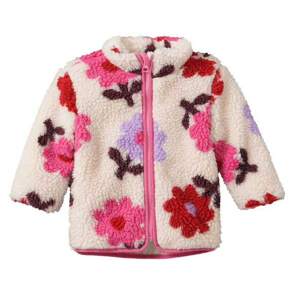 Baby Teddyjacke mit Blumen-Motiven