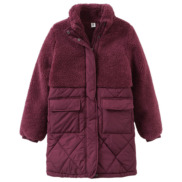 Mädchen Jacke mit Teddyplüsch