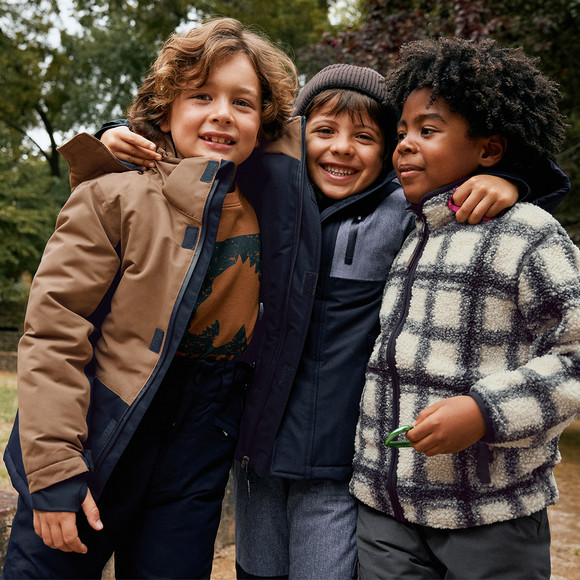 Jungen Teddyjacke im Karo-Look