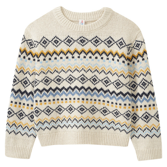 Jungen Strickpullover mit Norwegermuster