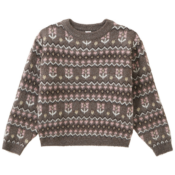 Mädchen Strickpullover mit Effektgarn