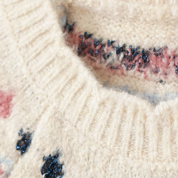 Mädchen Strickkleid mit Effektgarn