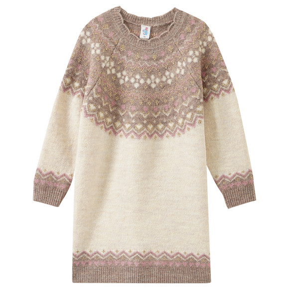 Mädchen Strickkleid mit Effektgarn