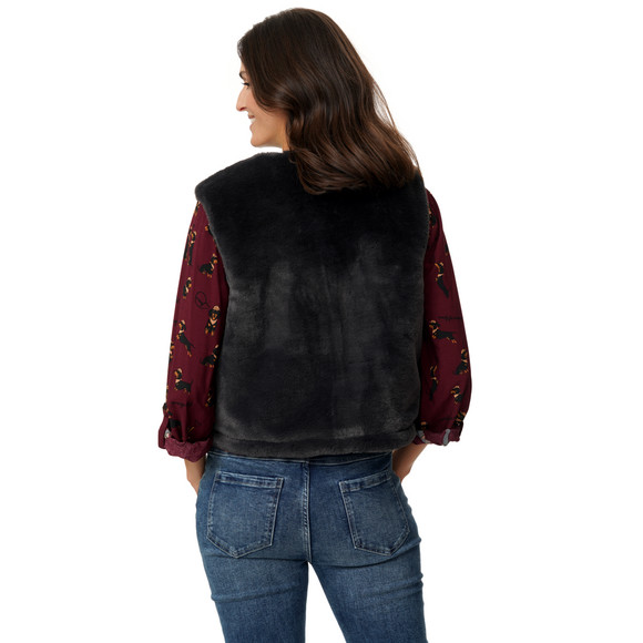 Damesvest van imitatiebont