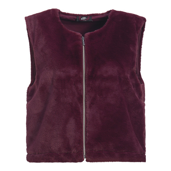 Damesvest met kunstbont