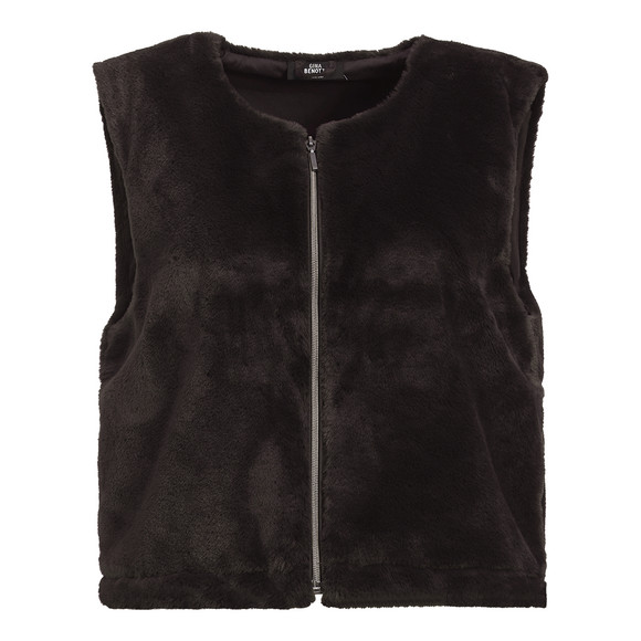 Damesvest met imitatiebont