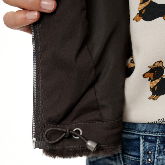 Damesvest met imitatiebont