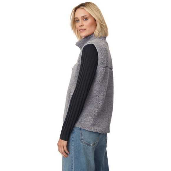 Damen Teddyweste mit Reißverschluss