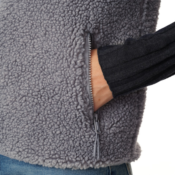 Damen Teddyweste mit Reißverschluss
