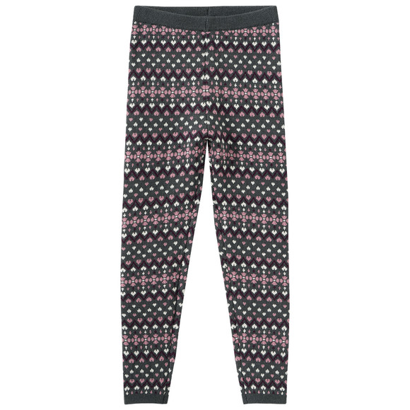Mädchen Strickleggings mit Norwegermuster
