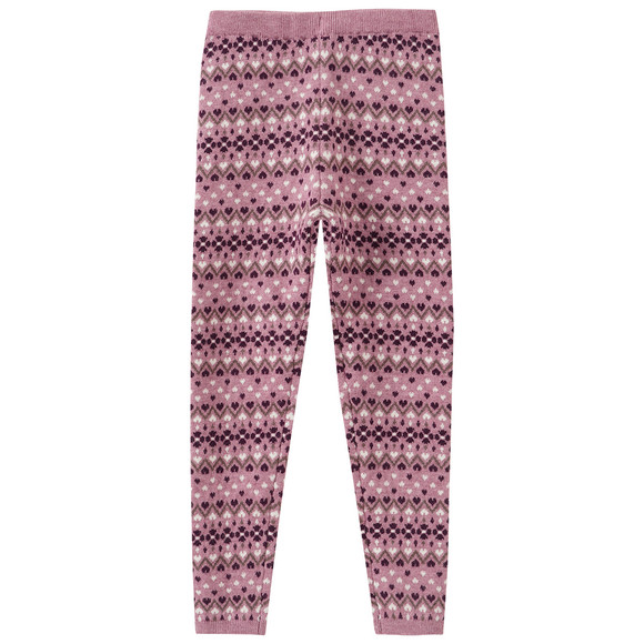 Mädchen Strickleggings mit Norwegermuster