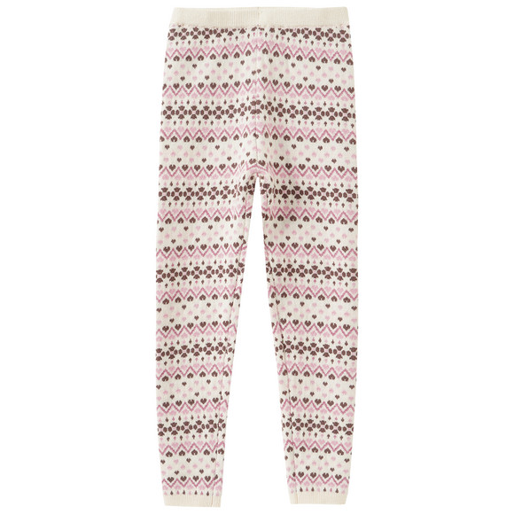 Mädchen Strickleggings mit Norwegermuster