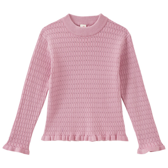Mädchen Pullover mit Ajour-Muster