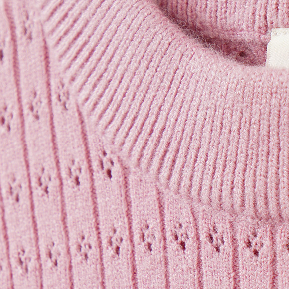 Mädchen Pullover mit Ajour-Muster