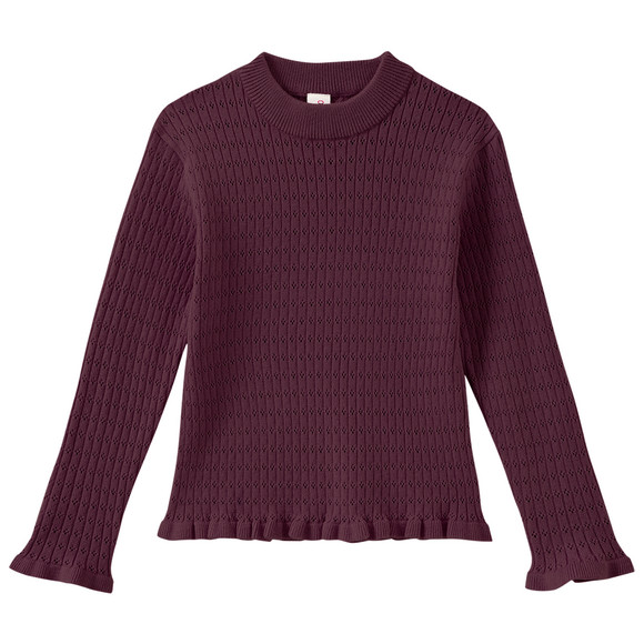 Mädchen Pullover mit Ajour-Muster