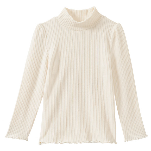 Mädchen Langarmshirt mit Rippstruktur