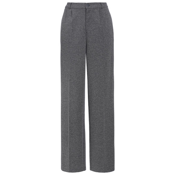 Damen Wide-Leg-Hose in Melange-Optik
