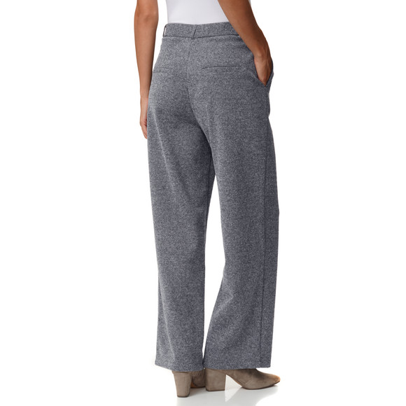 Damen Wide-Leg-Hose in Melange-Optik
