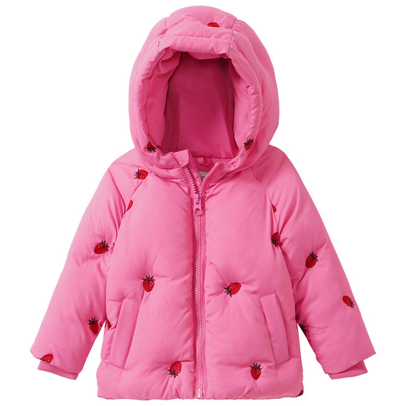 Baby-donsjasje met aardbeienmotieven