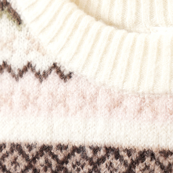Mädchen Strickpullover mit Norwegermuster