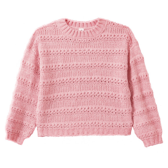 Mädchen Strickpullover unifarben