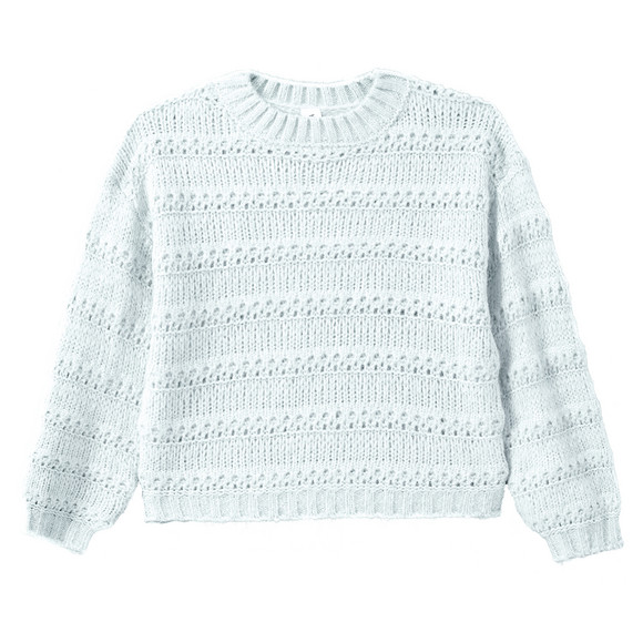 Mädchen Strickpullover unifarben