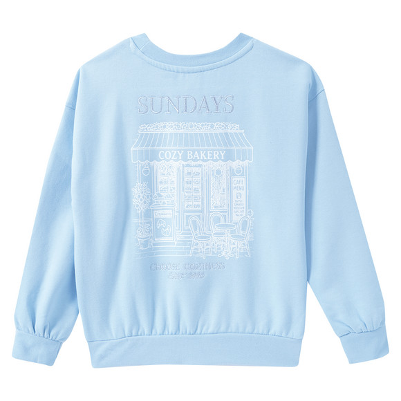 Mädchen Sweatshirt mit Rücken-Print