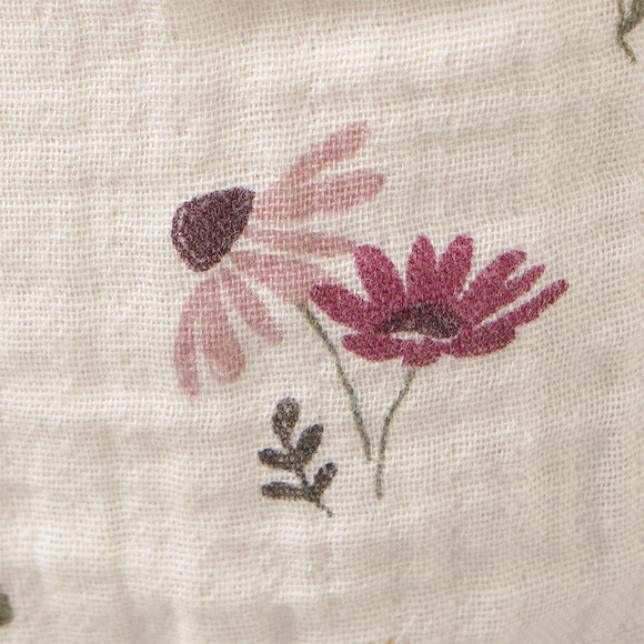 Baby-slaapzak van mousseline met bloemenprint
