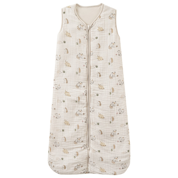 Baby Musselin-Schlafsack mit Waldtier-Print
