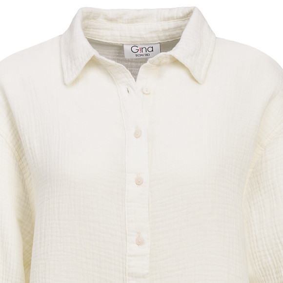 Damesblouse van mousseline in effen kleur