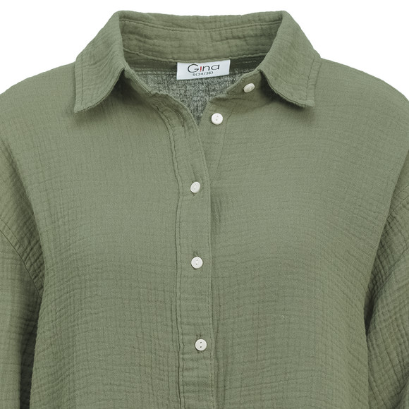 Damesblouse van mousseline in effen kleur