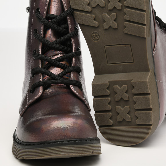 Mädchen Stiefeletten mit Metallic-Glanz