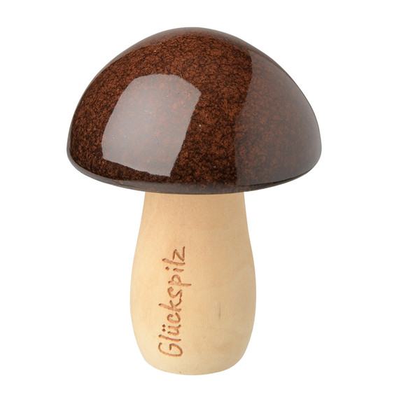 Kleiner Deko-Pilz mit glänzender Oberfläche