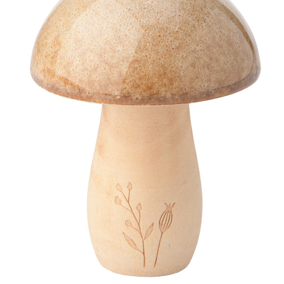 Kleiner Deko-Pilz mit glänzender Oberfläche