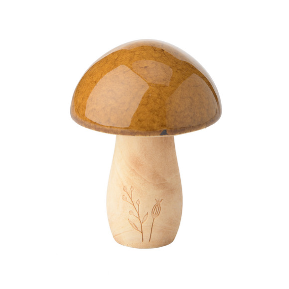 Kleiner Deko-Pilz mit glänzender Oberfläche