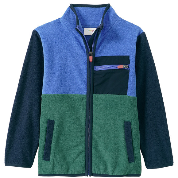 Jungen Fleecejacke mit Farbteilern
