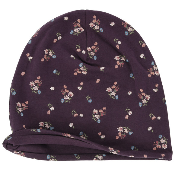 Mädchen Mütze mit Blümchen-Allover