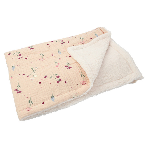 Musselin-Decke mit Teddyfleece