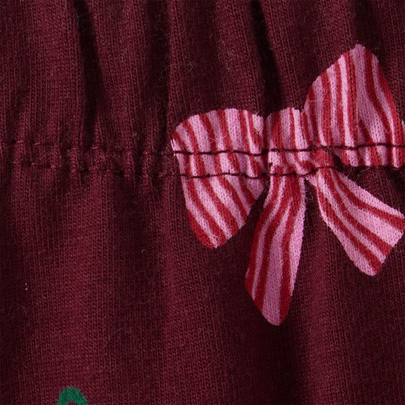 Mädchen Weihnachtsschlafanzug mit Prints