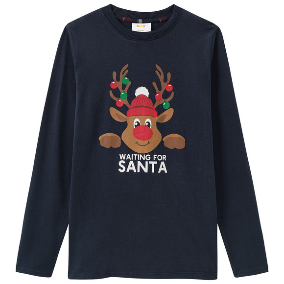 Kinder Weihnachtsschlafanzug mit Print