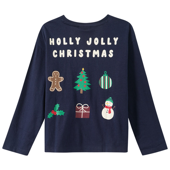 Kinder Weihnachtsschlafanzug mit Print