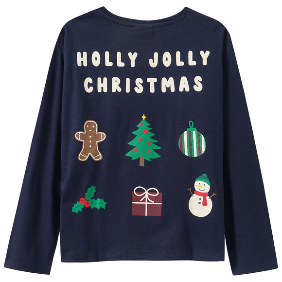Kinder Weihnachtsschlafanzug mit Print