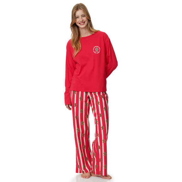 Kerstpyjama voor dames met print