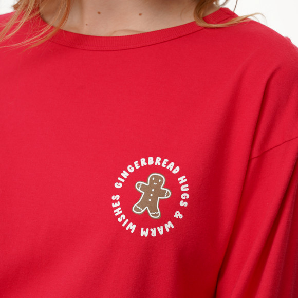 Kerstpyjama voor dames met print