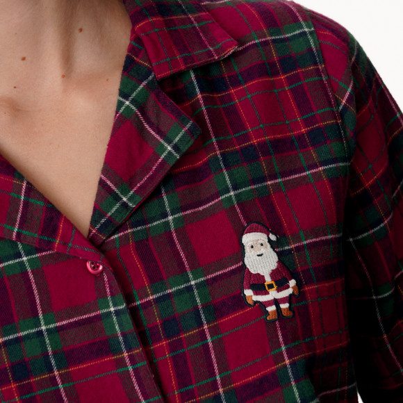 Kerstpyjama voor dames met borduursel