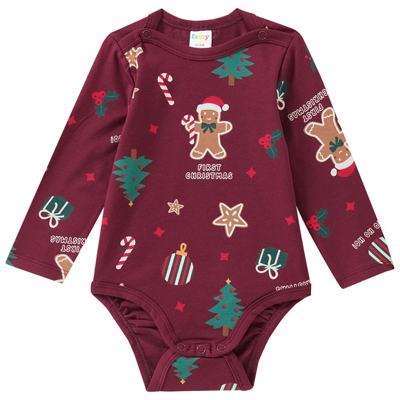 2 Baby Weihnachtsbodys im Set