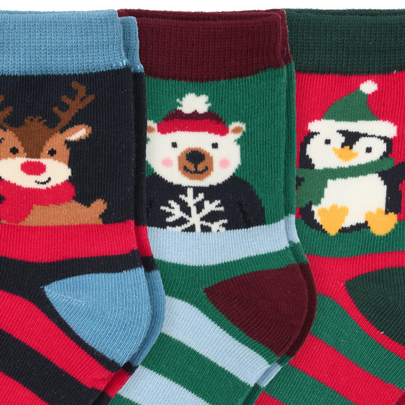 3 Paar Jungen Weihnachtssocken im Set