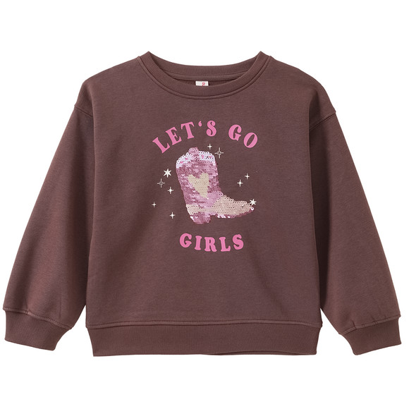 Mädchen Sweatshirt mit Wendepailletten
